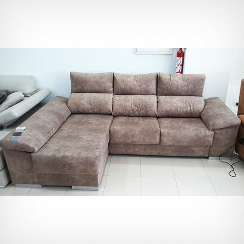 Oferta de sofá marrón en telas antimanchas