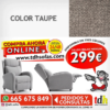 Sillon relax manual color taupe